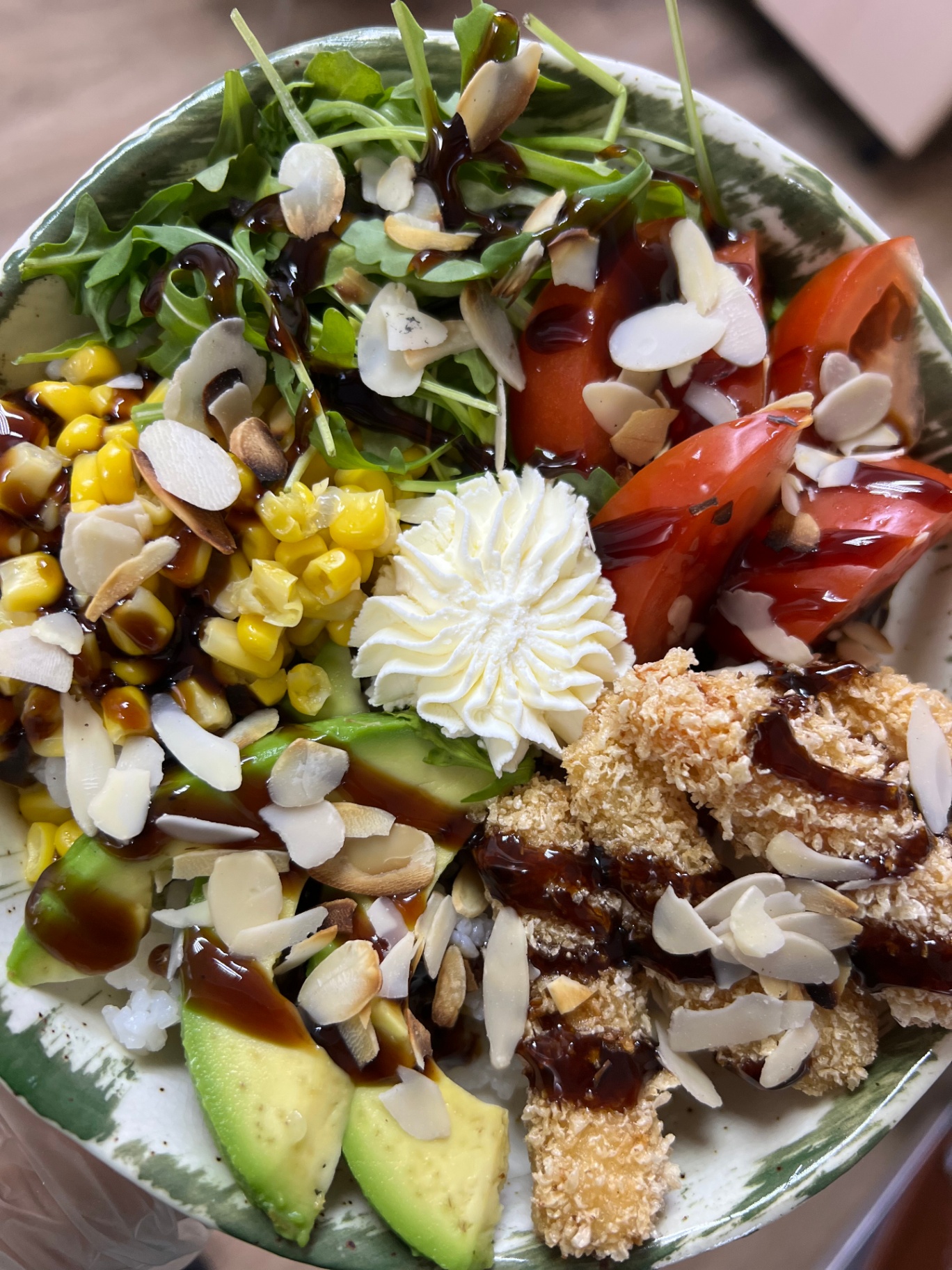 Боул з креветками темпура