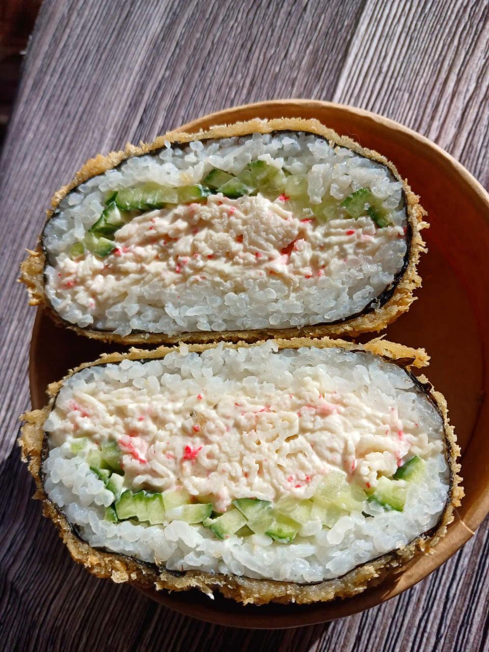 Суші бургер зі сніжним крабом