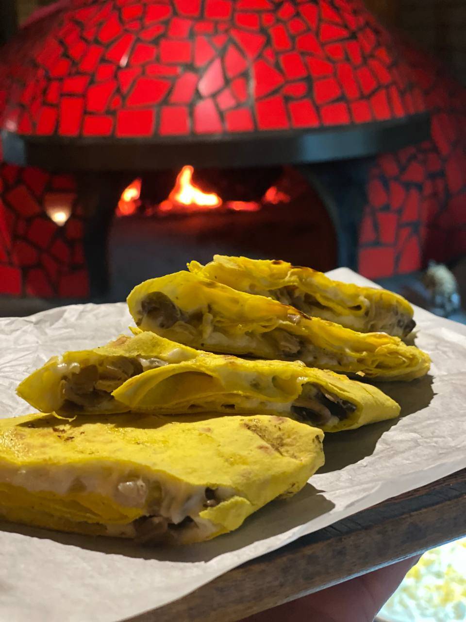 Лаваш з куркою та грибами