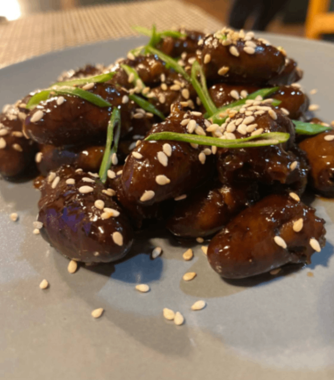 Пікантні курячі серця в соусі теріякі