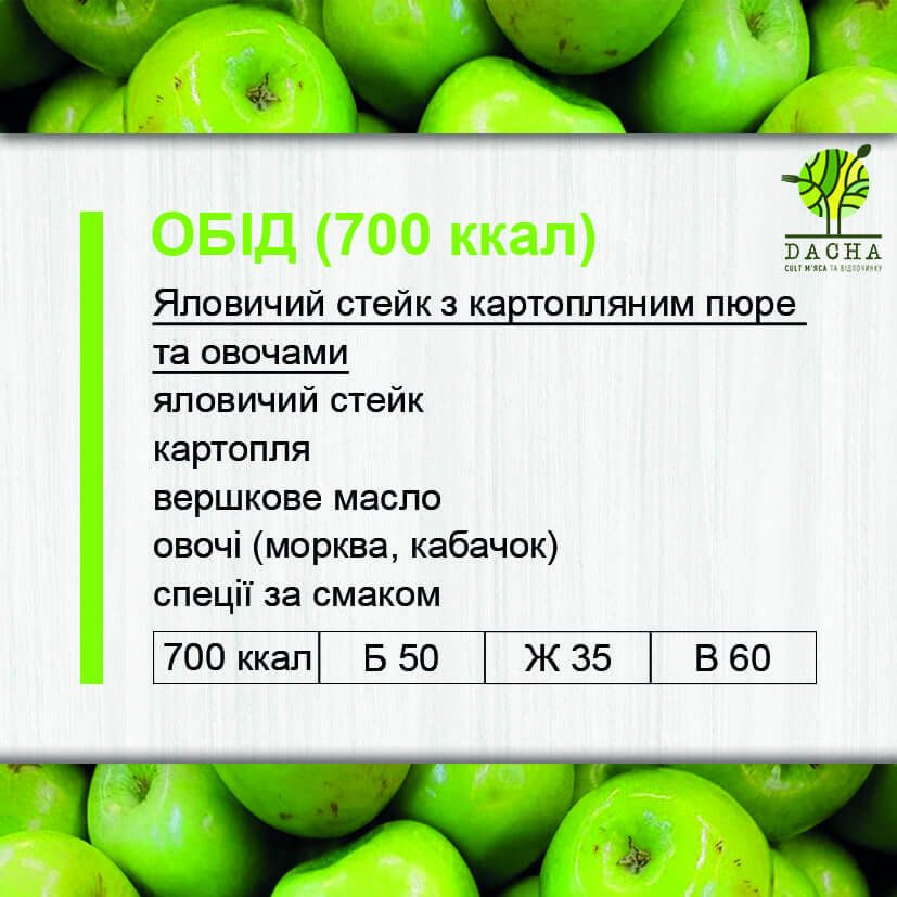 Обід (700 ккал)